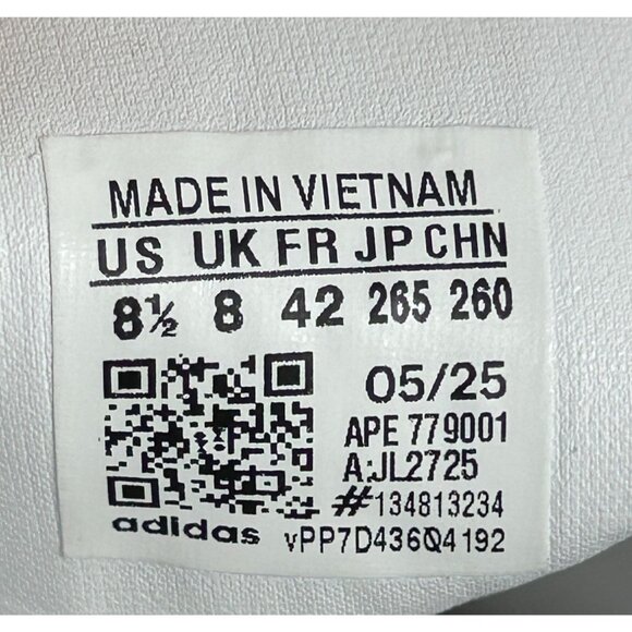 Adidas Unisex Samba OG Shoe in White Metallic Silver - Sz 8.5M / 9.5W - New - Picture 9 of 16